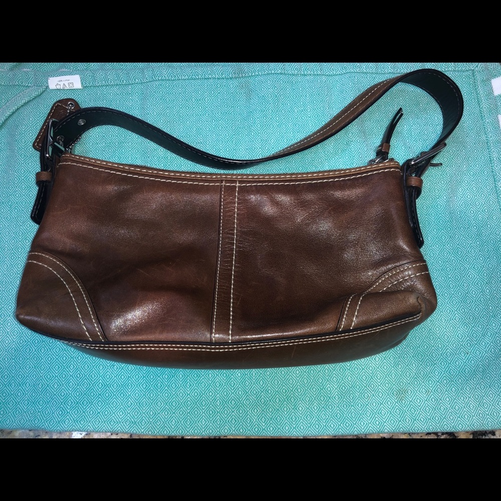 COACH brown leather purse